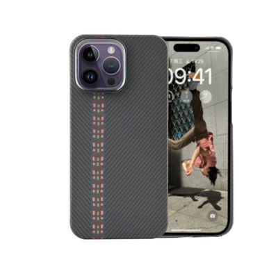 Funda magnética de fibra de aramida para iPhone 16 Pro con color personalizable y diseño de lujo