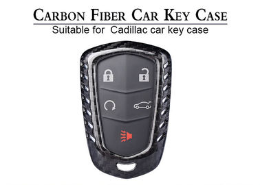 Caja dominante de la tela cruzada de Cadillac del coche brillante auténtico de la fibra de carbono