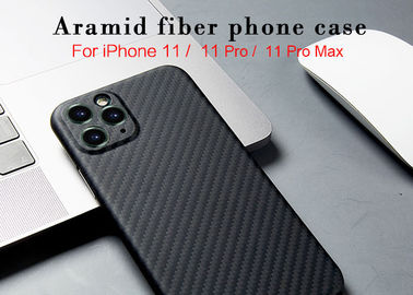 Caja material del teléfono de la fibra de carbono del caso de Aramid del iPhone 11 del grado militar
