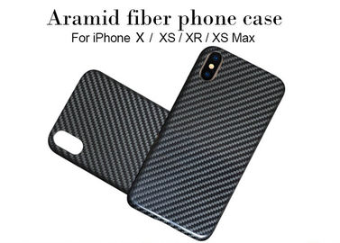 Caja brillante del teléfono de la fibra de Aramid del final del negro de la prueba de caída para el iPhone X