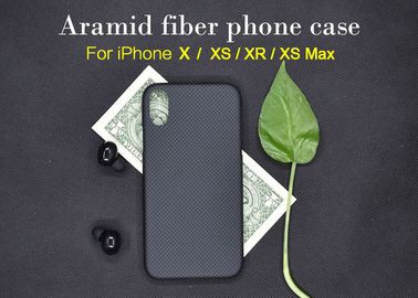 Rasguñe la caja real del teléfono de la fibra de Aramid del estilo llano resistente para el iPhone X