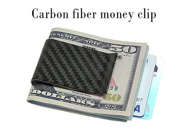 El dinero brillante ligero negro de la fibra de carbono acorta las carteras