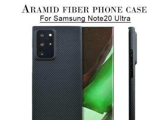 Línea fina caja protectora del carbono de la nota 20 del caso de Samsung de la fibra de Aramid ultra