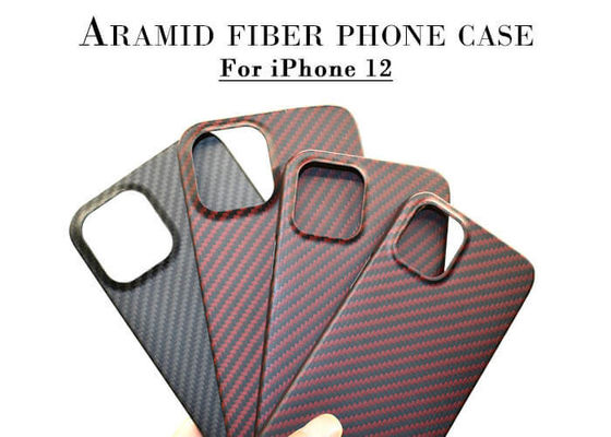 Caja ultra ligera amistosa del teléfono de la fibra de Aramid del carbono de Eco para el iPhone 12