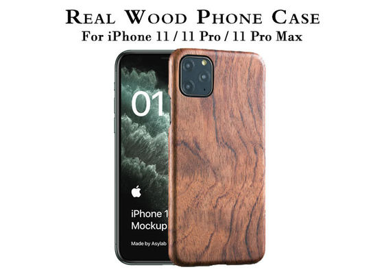 caja de madera grabada gruesa del teléfono de 0.2m m para favorable máximo del iPhone 11