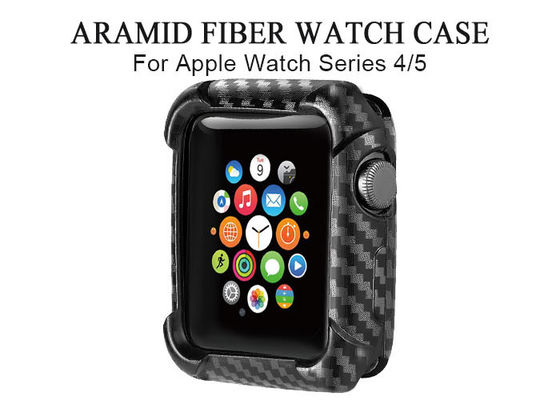 Funda protectora negra del reloj de Apple de la fibra de Aramid del color