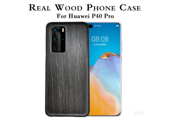 Caja de madera grabada a prueba de choques del teléfono para Huawei P40 favorable