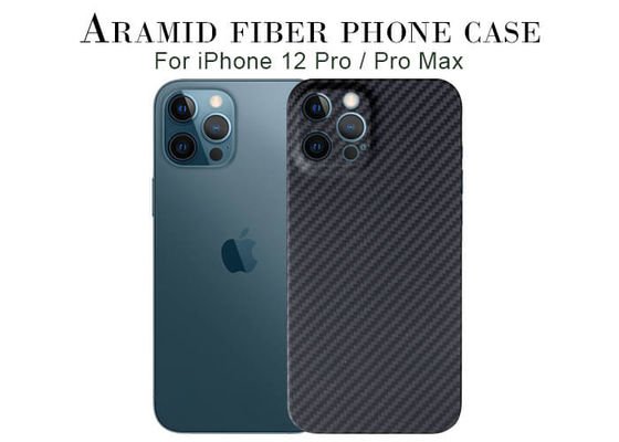 Cubierta de la fibra de carbono de la caja del teléfono de Aramid del iPhone 12 de la cubierta completa del Super Slim favorable