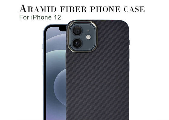 Caja real de la fibra de Aramid del carbono de la protección completa militar para el iPhone 12