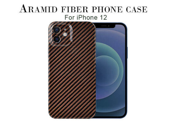 caja brillante ultra ligera del iPhone 12 de la fibra de Aramid del carbono del grueso de 0.65m m