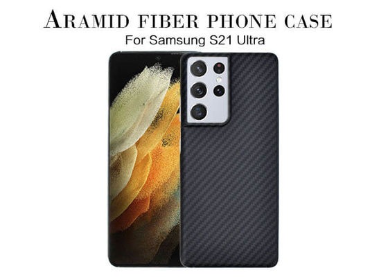 Cubierta ultra delgada de la fibra de Samsung S21 ultra Aramid con la textura 3D