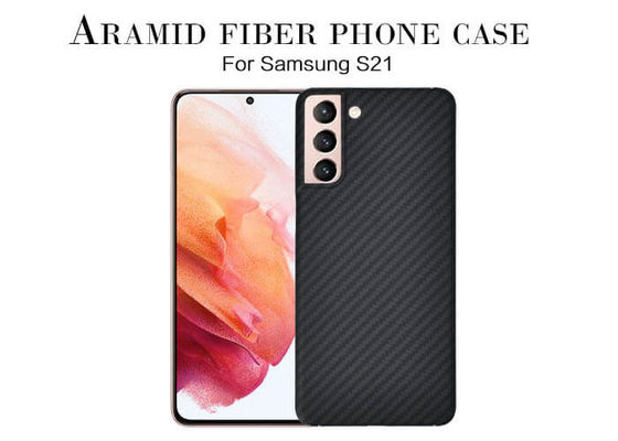 OEM de la caja del teléfono de la fibra de Aramid del diseño del cráter para Samsung S21