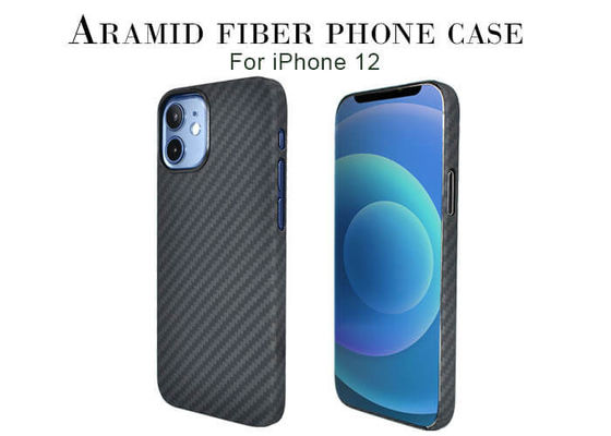 Caja llena ligera del teléfono de la fibra de Aramid de la protección para el iPhone 12 mini
