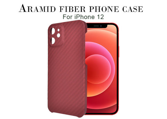 Caja del teléfono de la fibra de Aramid de la cubierta de la protección de la cámara media para el iPhone 12 favorable