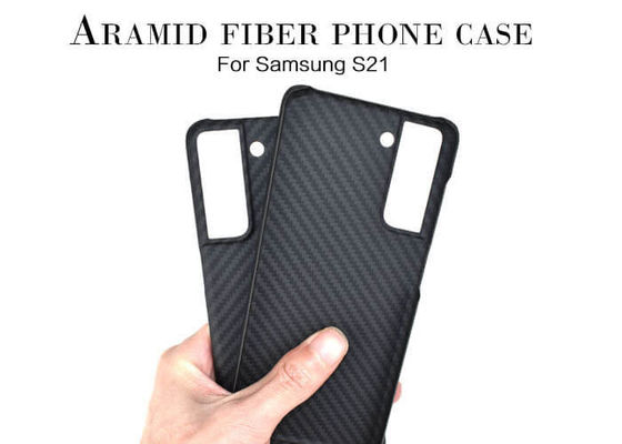 Media caja del carbono de la caja del teléfono de la fibra de Aramid de la cubierta de Samsung S21