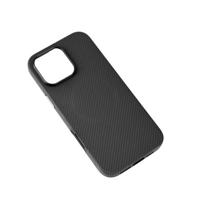 Funda para teléfono de fibra de carbono aramida magnética integrada con marco de metal personalizado, 0,8 mm de grosor y 16 g de peso, ajuste perfecto para iPhone 16 Pro