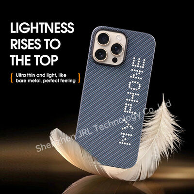 Glow In The Dark Super Light Cobertura móvil de fibra de carbono de aramida para el iPhone 17 Pro