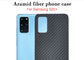 Caja mate negra de Samsung de la fibra de Aramid de la tela cruzada de Samsung S20+