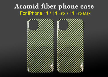 Funda de iPhone de fibra de aramida de carbono con acabado brillante a prueba de golpes para iPhone 11