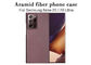 Caso de Matte Surface Aramid Fiber Phone para la caja del carbono del Samsung Note 20