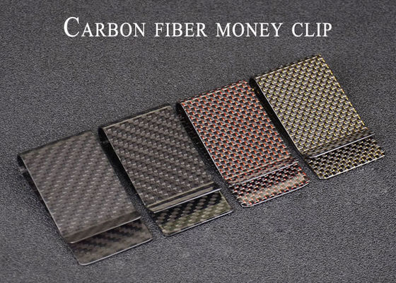 Clips del dinero de la fibra de carbono del estilo 70mm*37m m del negocio