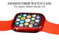 Caja de reloj roja brillante a prueba de golpes de la fibra de Aramid para Apple