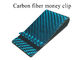 Clip real a prueba de golpes termal del dinero de la fibra de carbono del multicolor