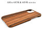 caja de madera real resistente del teléfono de la suciedad protectora del iPhone 12