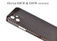 caja brillante ultra ligera del iPhone 12 de la fibra de Aramid del carbono del grueso de 0.65m m