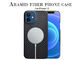 Negro plástico del caso de Ring Design Aramid Fiber Phone con la placa de metal