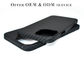 Negro plástico del caso de Ring Design Aramid Fiber Phone con la placa de metal