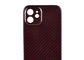 Rojo superficial brillante ligero de la caja del teléfono de la fibra de Aramid para el iPhone 12